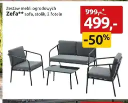 Black Red White Zestaw mebli ogrodowych Zefa sofa, stolik, 2 fotele oferta