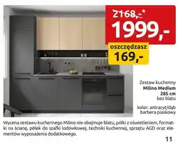 Black Red White Zestaw kuchenny Milino Medium 285cm bez blatu antracyt/dąb barbera piaskowy oferta