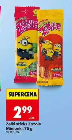 Biedronka Żelki sticks Zozole Minionki, 75 g oferta