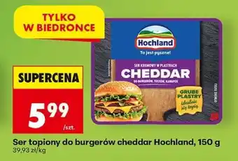 Biedronka Ser topiony do burgerów cheddar Hochland, 150 g oferta
