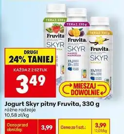 Biedronka Jogurt Skyr pitny Fruvita, 330 g oferta