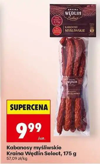 Biedronka Kabanosy myśliwskie Kraina Wędlin Select, 175 g oferta