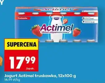 Biedronka Jogurt Actimel truskawka 12x100 g oferta