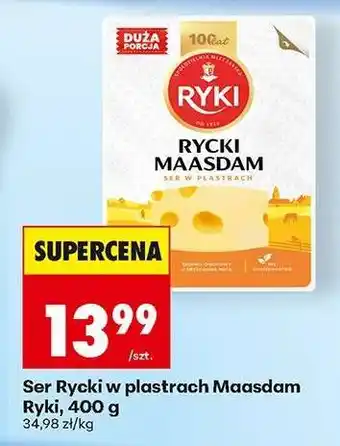 Biedronka Ser Rycki w plastrach Maasdam Ryki 400 g oferta