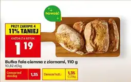Biedronka Bułka fala ciemna z ziarnami, 110 g oferta