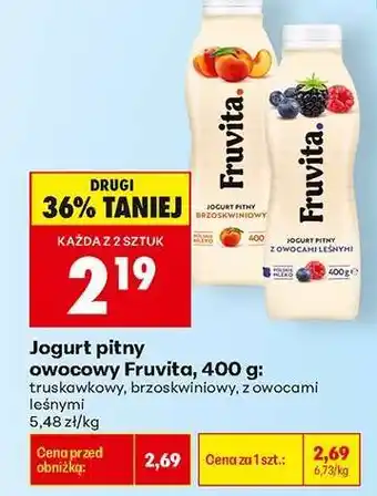 Biedronka Jogurt pitny owocowy Fruvita, 400 g oferta