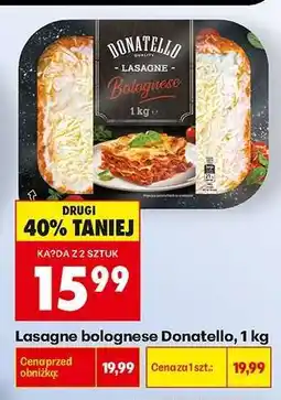 Biedronka Lasagne bolognese Donatello, 1 kg oferta