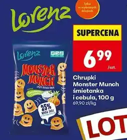 Biedronka Chrupki Monster Munch śmietanka i cebula, 100 g oferta