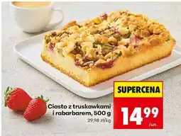 Biedronka Ciasto z truskawkami i rabarbarem, 500 g oferta