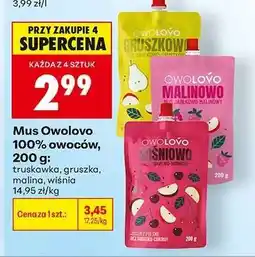 Biedronka Mus Owolovo 100 % owoców , 200 g oferta