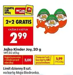 Biedronka Jajko Kinder Joy, 20 g oferta