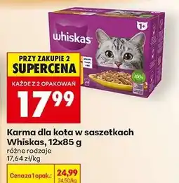 Biedronka Karma dla kota w saszetkach Whiskas , 12x85 g oferta