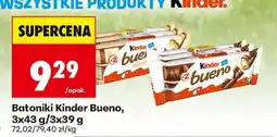 Biedronka Batoniki Kinder Bueno, 3x43 g/3x39 g oferta