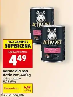 Biedronka Karma dla psa Activ Pet, 400 g oferta