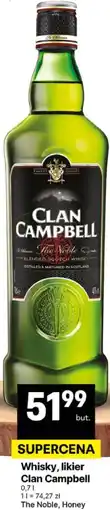 Delikatesy Centrum Whisky, likier Clan Campbell oferta