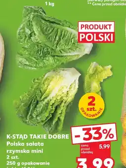 Kaufland K-Stąd takie dobre Polska sałata rzymska mini oferta