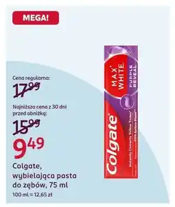 Rossmann Wybielająca pasta do zębów Colgate Max White Purple Reveal oferta