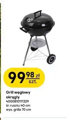 Grill węglowy okrągły śr. rusztu 40cm wys. grilla 70cm