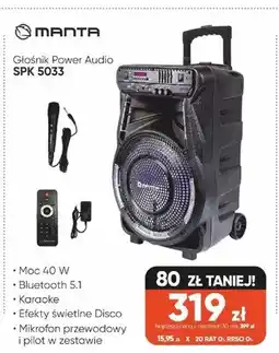 Max Elektro Głośnik Power Audio MANTA SPK 5033 oferta