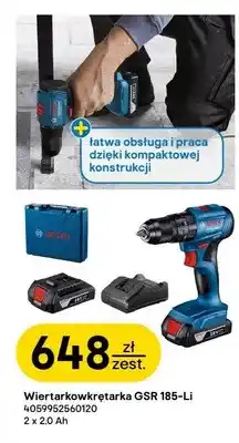 Wiertarkowkrętarka BOSCH GSR 185-Li 2x2,0Ah