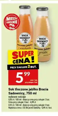 Twój Market Sok tłoczone jabłko z gruszką Bracia Sadownicy oferta