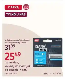 Rossmann Wkłady do maszynki do golenia Isana Men Pace 6+ 3D Flex oferta