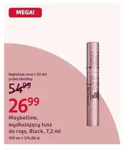 Rossmann Wydłużający tusz do rzęs Black Maybelline oferta