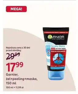 Rossmann Żel+peeling+maska Garnier Czysta Skóra 3w1 oferta