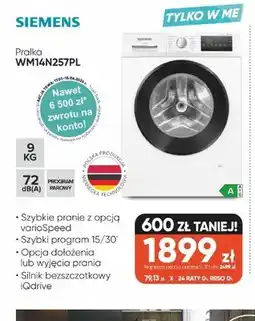 Max Elektro Pralka SIEMENS WM14N257PL oferta