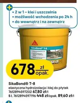 Castorama Elastyczna hydroizolacja i klej do płytek SikaBond T-8 oferta