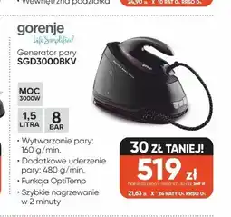 Max Elektro Generator pary gorenje SGD3000BKV oferta