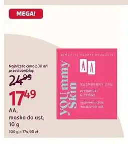 Rossmann Maska do ust AA you.mmy Skin Raspberry Zen oferta