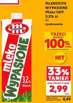 Kaufland Mleko UHT MLEKOVITA WYPASIONE 3,2% tł oferta