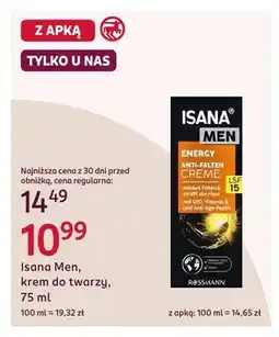Rossmann Krem do twarzy Isana Men oferta