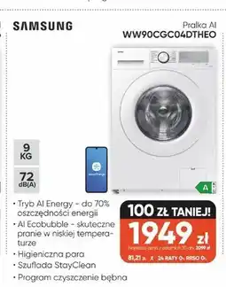 Max Elektro Pralka AI SAMSUNG WW90CGC04DTHEO oferta