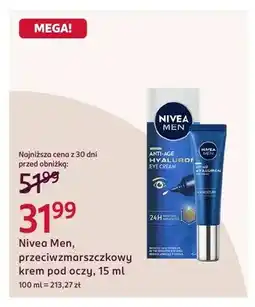 Rossmann Przeciwzmarszczkowy krem pod oczy Nivea Men oferta