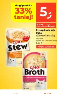 Dealz Przekąska dla kota Inaba Ciao Broth Chicken with Salmon Recipe oferta