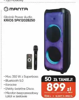 Max Elektro Głośnik Power Audio MANTA KRIOS SPK1202B250 oferta