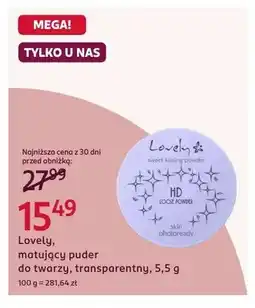 Rossmann Matujący puder do twarzy transparentny Lovely oferta