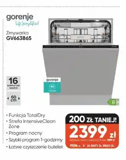 Max Elektro Zmywarka Gorenje GV663B65 oferta