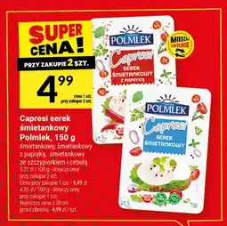 Twój Market Capresi serek śmietankowy ze szczypiorkiem i cebulą Polmlek oferta