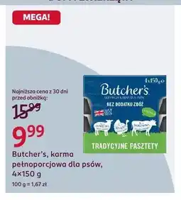 Rossmann Karma pełnoporcjowa dla psów Butcher's Tradycyjne Pasztety oferta
