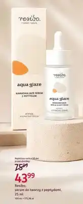 Rossmann Serum do twarzy z peptydami nawadniające Resibo aqua glaze oferta
