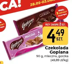Społem Częstochowa Czekolada Goplana gorzka oferta