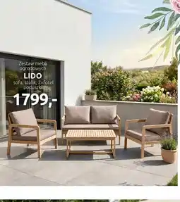 Black Red White Zestaw mebli ogrodowych LIDO sofa, stolik, 2xfotel, poduszki oferta