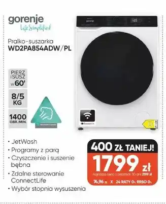 Max Elektro Pralko-suszarka Gorenje WD2PA854ADW/PL oferta