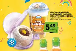 Groszek Koral Lody w kubku koktajlowe, tartuffo, ice coffe, kubek z sosem oferta