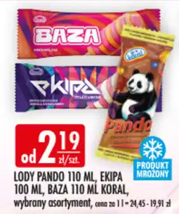 Sklepy Doroty Koral Lody Pando, Ekipa, Baza oferta