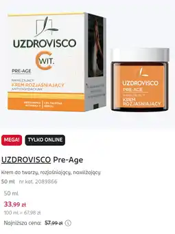 Rossmann UZDROVISCO Pre-Age Krem do twarzy, rozjaśniający, nawilżający oferta