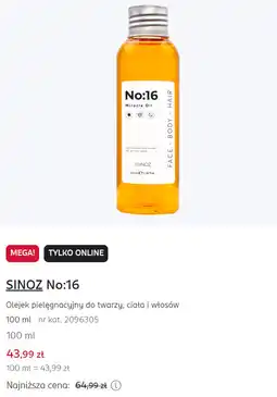 Rossmann SINOZ No:16 Olejek pielęgnacyjny do twarzy, ciała i włosów oferta